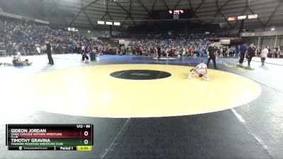 86 lbs Cons. Round 3 - Timothy Gravina, Thunder Mountain Wrestling Club vs Gideon Jordan, CNWC Concede Nothing Wrestling Club