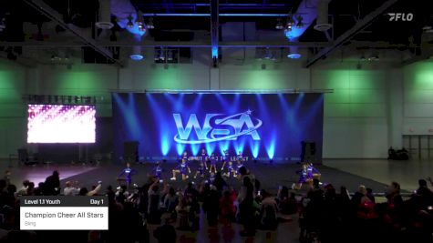 Champion Cheer All Stars - Bling [2022 Level 1.1 Youth Day 1] 2022 WSA Shreveport