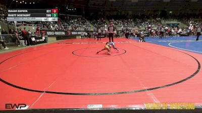 43 lbs Quarterfinal - Isaiah Zapata, Betterman Elite vs Rhett Soetaert, Tonganoxie Wrestling Club
