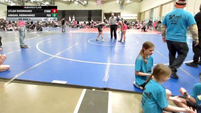 140 lbs Rr Rnd 4 - Lylah Rodriguez, CT Whale Girls vs Abigail Hernandez, Pride Girls