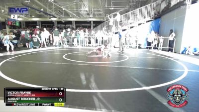 49 lbs Quarterfinal - Victor Frayre, Alpha Academy Wrestling vs August Boucher Jr., Missouri