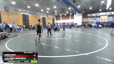 113 lbs Champ. Round 1 - Aaron Meza, St John Bosco vs Alexander Hernandez, Central Union