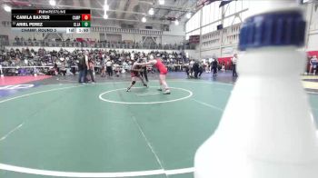 155 lbs Champ. Round 3 - Ariel Perez, Clear Lake vs Camila Baxter, Campolindo