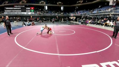 6A 113 lbs Cons. Round 3 - Braiden Bartlett, Austin Lake Travis vs Garrett Patterson, San Antonio Johnson