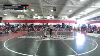 Girls 132 lbs Cons. Round 3 - Gracelynn Morris, Central Valley Girls vs Kylie Wilcox, Red Bluff Girls