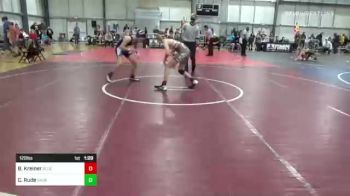 120 lbs Quarterfinal - Bennett Kreiner, Blue Line vs Carter Rude, Sauk Valley WC