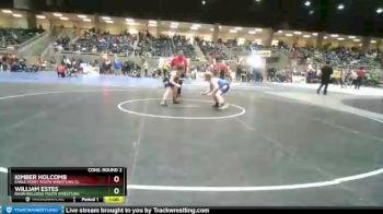 120 lbs Cons. Round 2 - William Estes, Basin Bulldog Youth Wrestling vs Kimber Holcomb, Eagle Point Youth Wrestling Cl