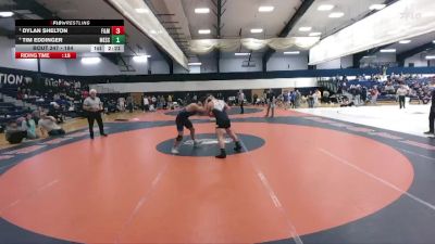 184 lbs Semifinal - Dylan Shelton, Franklin And Marshall vs Tim Eddinger, Messiah