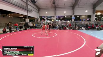 144 lbs Cons. Round 4 - Gabriel Bower, Amped Wrestling Club vs Miguel Gutierrez, Iron Sharpens Iron Wrestling Club