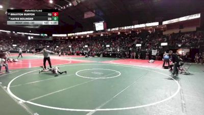 50 lbs Champ. Round 2 - Braxton Burton, PROA vs Hayes Bolinger, Unattached