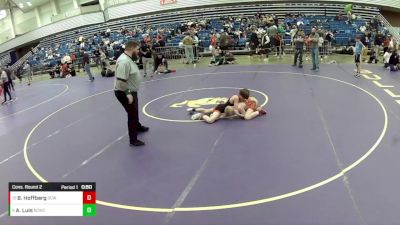 14U Boys - 80 lbs Cons. Round 2 - Alden Luis, Bear Cave Wrestling Club vs Bennett Hoffberg, St. Charles WC