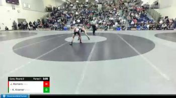 120 lbs Cons. Round 2 - Kaden Kramer, Wilsonville vs Jose Romero, Dallas