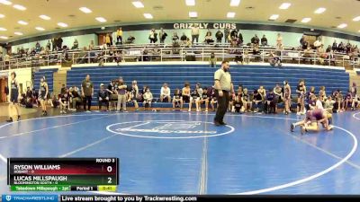 75 lbs Round 3 (4 Team) - Lucas Millspaugh, Bloomington South vs Ryson Williams, Hobart