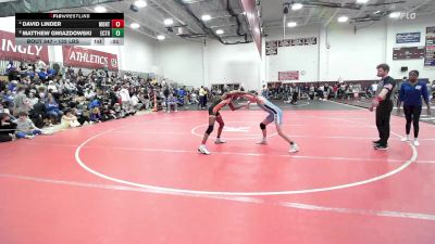 132 lbs Consi Of 4 - David Linder, Montville vs Matthew Gwiazdowski, East Catholic*