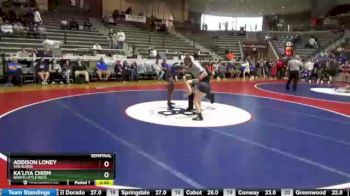 116 lbs Semifinal - Addison Loney, Van Buren vs Ka`Liya Chism, North Little Rock