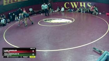 143 lbs Cons. Round 2 - Luke Wheeler, Wolf Den vs Max Gonzalez Iii, RED WAVE WC