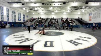 120 lbs Champ. Round 1 - Lia Uc, Oxnard vs Roxanne Penaloza, Cypress