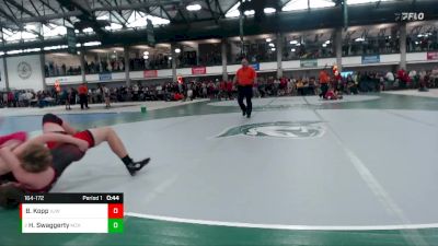 164-172 lbs Round 4 - Hunter Swaggerty, Mt. Zion Kids Wrestling Club vs Baylen Kopp, Vandalia Jr WC