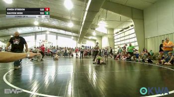 52 lbs Consi Of 4 - Owen Stimson, Claremore Wrestling Club vs Daxton Wise, Tecumseh Youth Wrestling