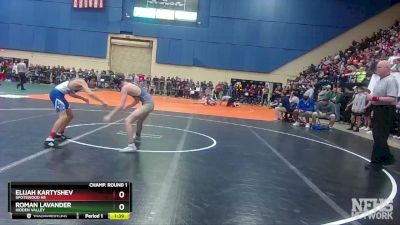 3 - 106 lbs Champ. Round 1 - Roman Lavander, Hidden Valley vs Elijah Kartyshev, Spotswood HS