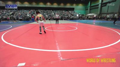 76 lbs Round Of 32 - Maximus Durrer, Oakdale vs Bryken Causey, Shootbox