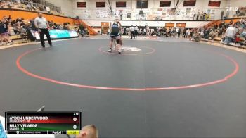 215 lbs Semis & 1st Wrestleback (8 Team) - Ayden Underwood, DouglasWY vs Billy Velarde, Lander