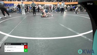 76 lbs Rr Rnd 2 - Ryker Johnson, Division Bell Wrestling vs Paisley Jones, Tecumseh Youth Wrestling