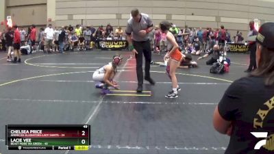 86 lbs Round 5 (10 Team) - Lilah Dunaway, American Gladiators-Lady Saints vs Kenlynn Nau, Ares