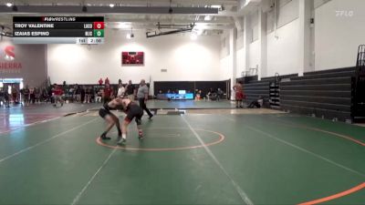 125 lbs Placement Matches (16 Team) - Izaias Espino, Modesto Junior College vs Troy Valentine, Lassen College