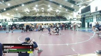 120 lbs 1st Place Match - Xyler Coleman, Meridian vs WahNay Say, New Plymouth