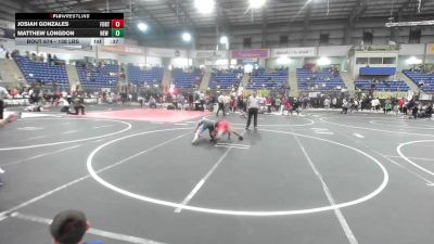 138 lbs 3rd Place - Josiah Gonzales, Fort Lupton Bluedevils vs Matthew Longdon, New Mexico Bad Boyz