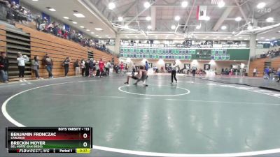 113 lbs Quarterfinal - Benjamin Fronczac, Carlsbad vs Breckin Moyer, Del Norte (San Diego)