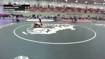 141 lbs Champ. Round 1 - Chase Creque, Baldwin Wallace vs Carter De La Cerna, North Central