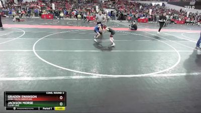 70 lbs Cons. Round 2 - Graden Swanson, Omro Youth Wrestling vs Jackson Morse, Clear Lake