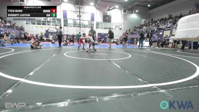 64 lbs Quarterfinal - Tyce Bush, Skiatook Youth Wrestling vs Everett Luxton, Raw Wrestling Club