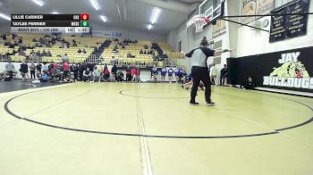 100 lbs Quarterfinal - Lillie Cariker, Collinsville HS Girls vs Taylee Ferrier, Miami HS Girls