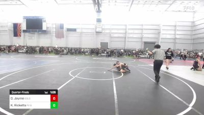 130 lbs Quarterfinal - Demetri Jayme, Gold Rush Wrestling vs Karsyn Ricketts, PV Bighorns