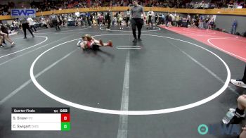 80 lbs Quarterfinal - Slayde Snow, Hinton Takedown Club vs Crew Swigart, Choctaw Ironman Youth Wrestling