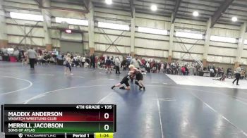 105 lbs 1st Place Match - Maddix Anderson, Wasatch Wrestling Club vs Merrill Jacobson, Sons Of Atlas