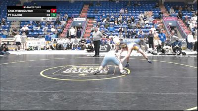 215 lbs Qtr-finals - Cael Weidemoyer, Faith Christian Acad. vs Ty Blasko, Derry Area