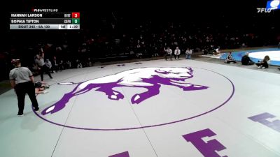 6A 130 lbs 1st Place Match - Hannah Larson, Riverton vs Sophia Tipton, Copper Hills