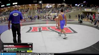 145 lbs Cons. Round 1 - Gage Gibson, Roseburg High School vs Korbyn DeJesus, Newberg Mat Club