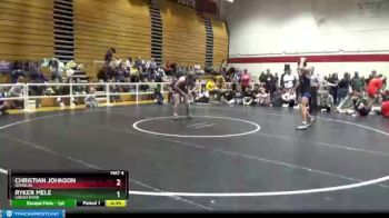 138 lbs Cons. Round 4 - Ryker Mele, Green River vs Christian Johnson, Douglas