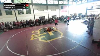 92-100 lbs Champ. Round 1 - Grayson Haas, Team Mascoutah WC vs Jayden Gianone, DeKalb WC