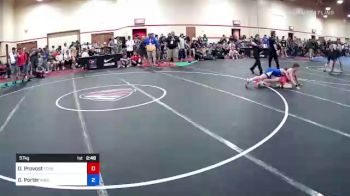 57 kg Consi Of 16 #1 - Darron Provost, Touch Of Gold Wrestling Club vs Gable Porter, MWC Wrestling Academy