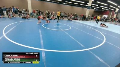 102 lbs 3rd Place Match - Chance Berry, Firebird Trained Wrestling Club vs Zachary Banda, Apex Grappling Academy