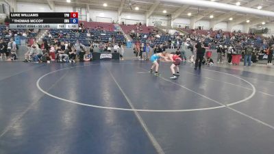 92 lbs Cons. Quarters - Luke Williams, Team Prestige Wrestling vs Thomas McCoy, Sanderson Wrestling Academy
