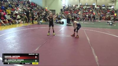 60 lbs Quarterfinal - Bo-Winston Woods, River Rats Wrestling Club vs Samuel Watson, Tiger Elite Wrestling