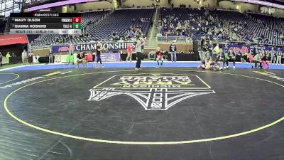 Girls-105 lbs Cons. Round 3 - Maizy Olson, Powers North Central Hs Girls vs Gianna Hoskins, Yale Hs Girls