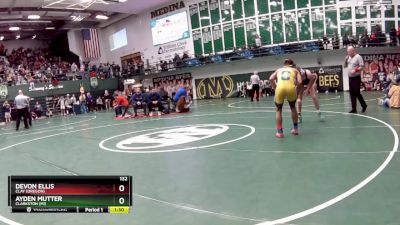 132 lbs Champ. Round 3 - Ayden Mutter, Clarkston (MI) vs Devon Ellis, Clay (Oregon)